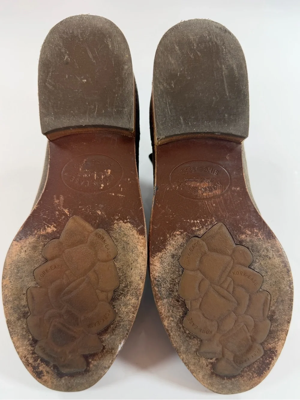 Kork-Ease Distressed Leather Chelsea Ankle Boots Gray Women’s Size 8‎